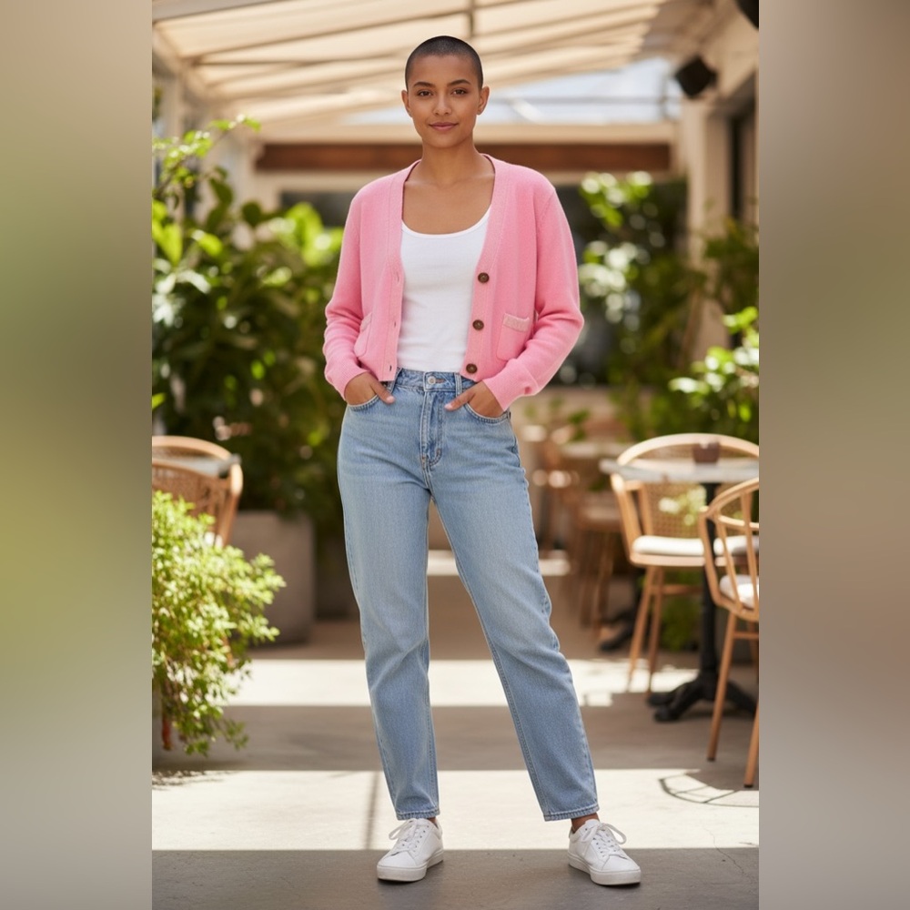 J. Crew Women’s Pink Harlow Cardigan Sweater